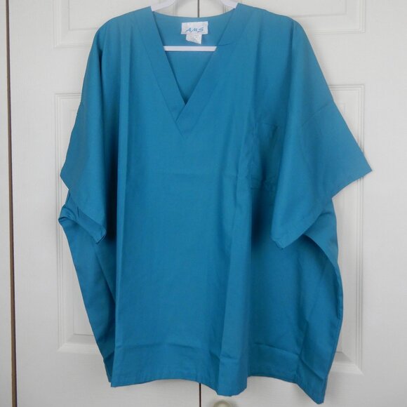 AMS Medical Uniform Scrubs Style 100 Teal Size 5XL Left Side Chest Pocket (U016) - Picture 1 of 9